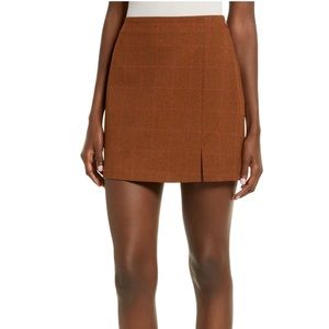 Leith Windowpane Check Miniskirt